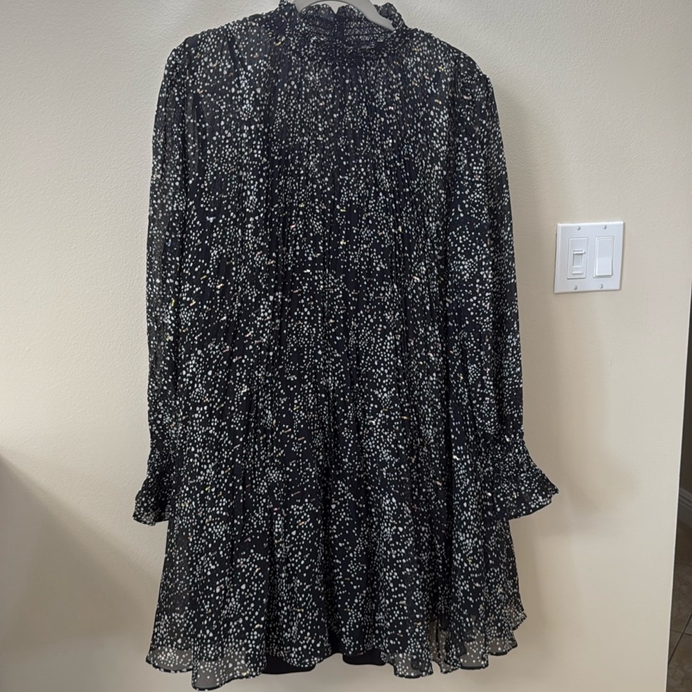 Maje Black and White Speckled Blouse